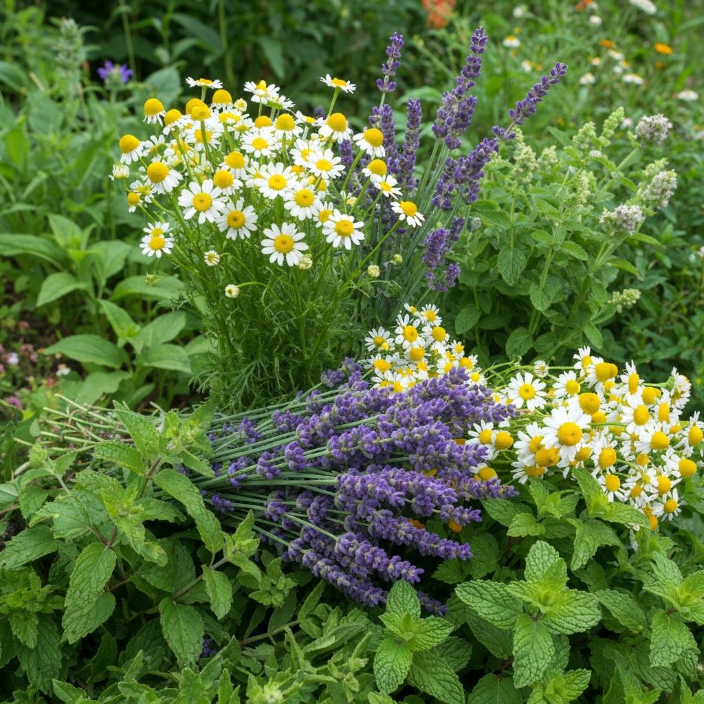 Frisch geerntete medizinische Pflanzen